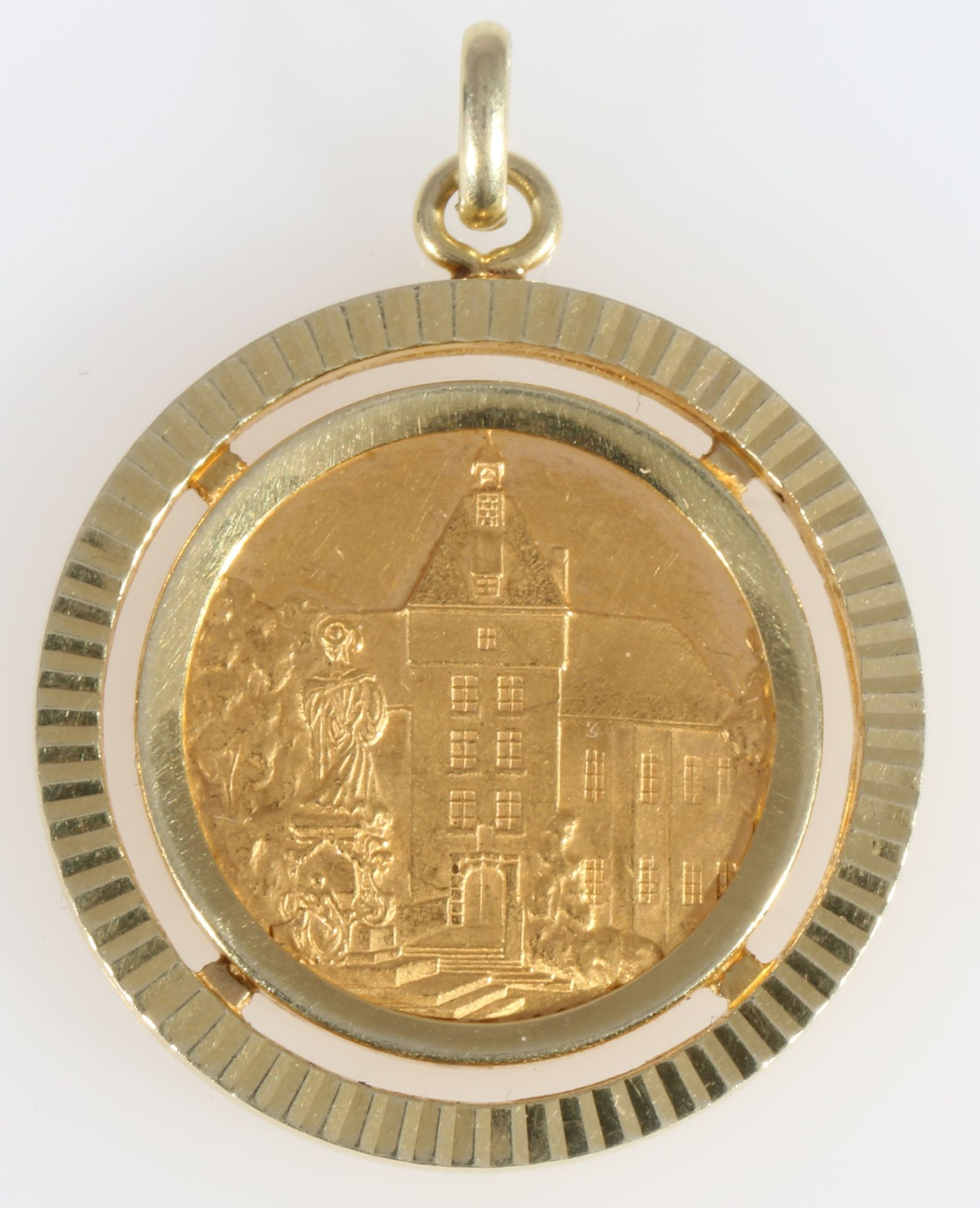 Goldmünze / 986 Gold Medaille Die Grafenstadt am Niederrhein Moers 1965, 986 gold medal coin,