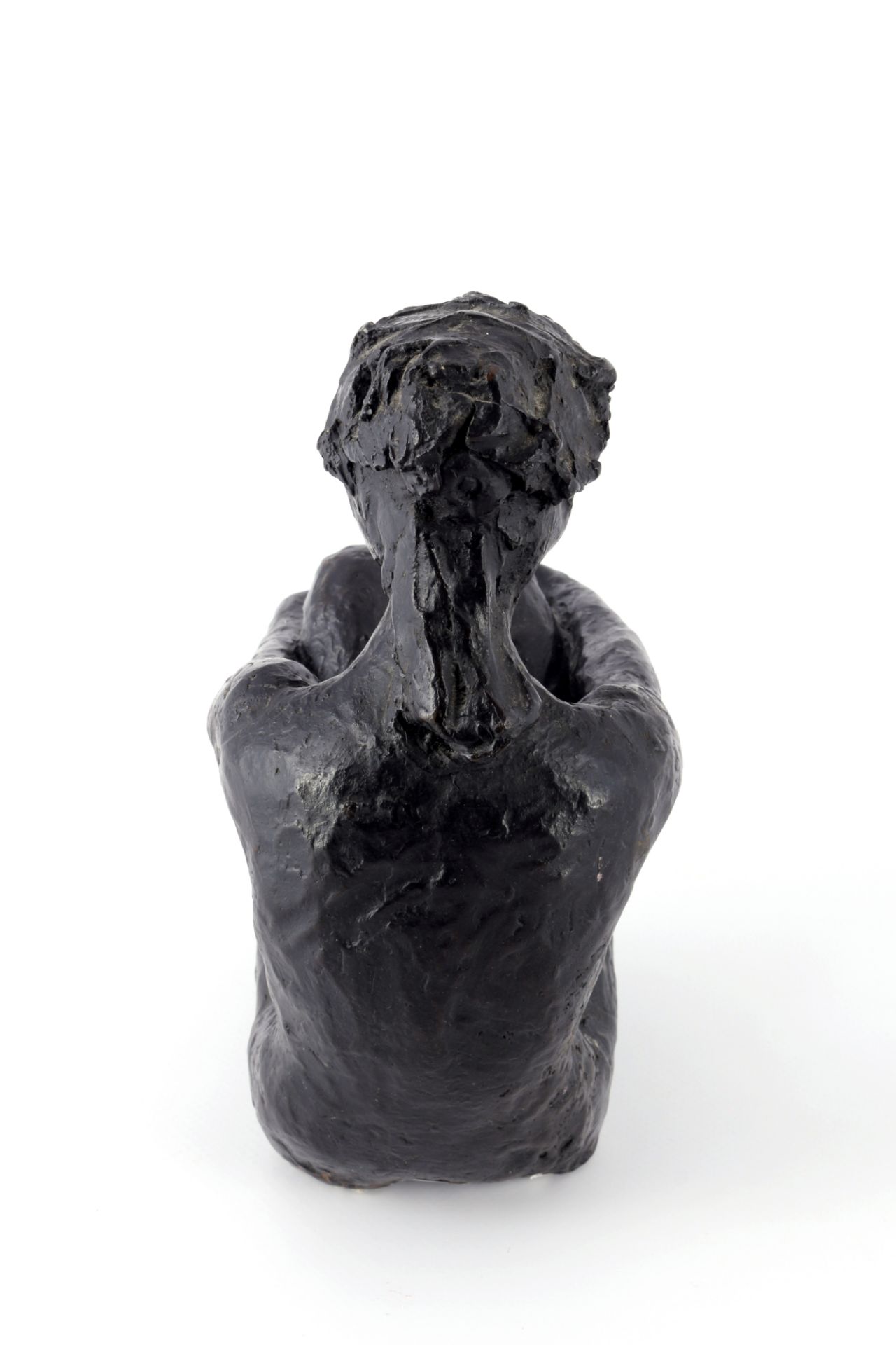 Bronze Frauenakt - sitzende junge Dame, sculpture of a sitting nude, - Bild 4 aus 4