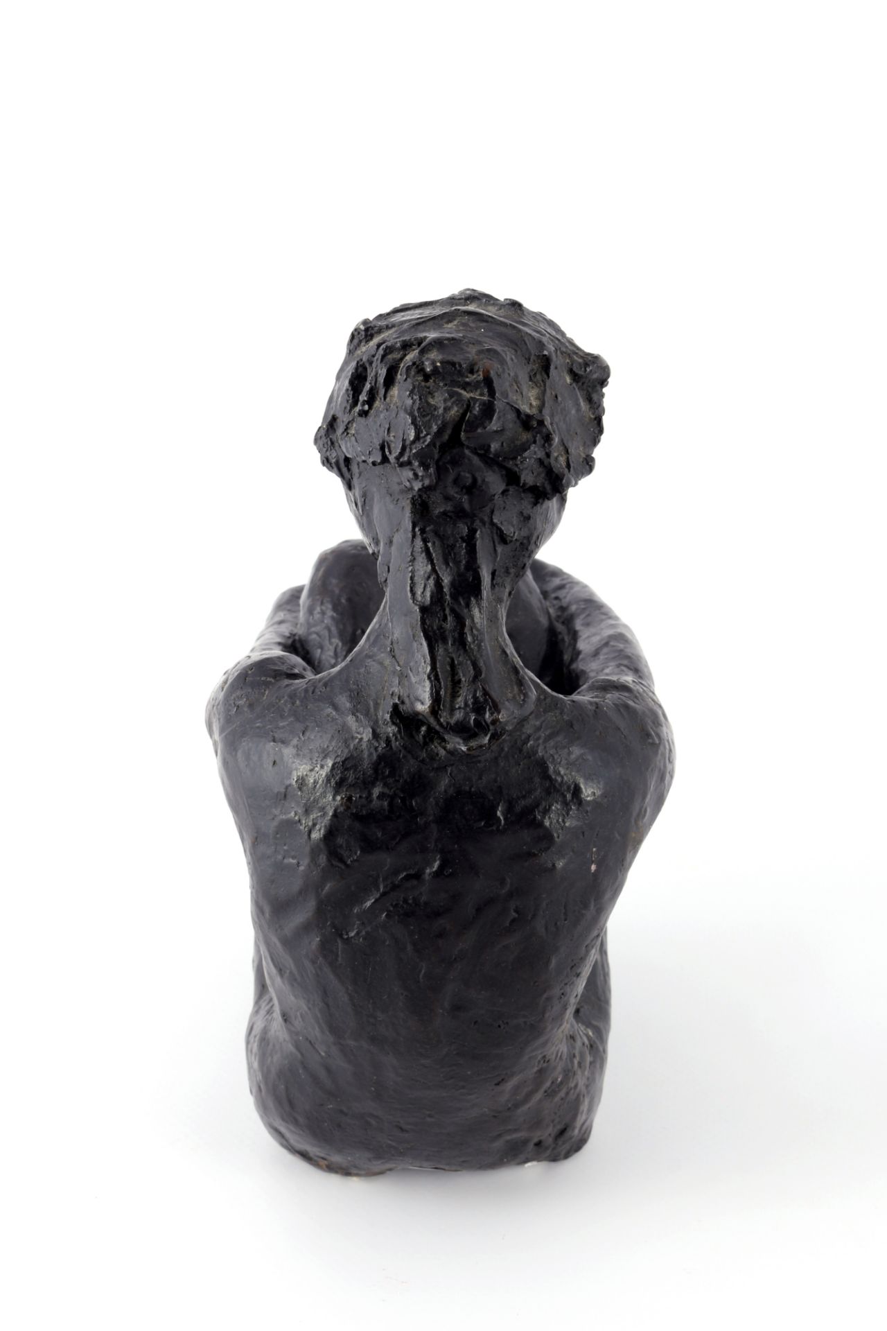 Bronze Frauenakt - sitzende junge Dame, sculpture of a sitting nude, - Image 4 of 4