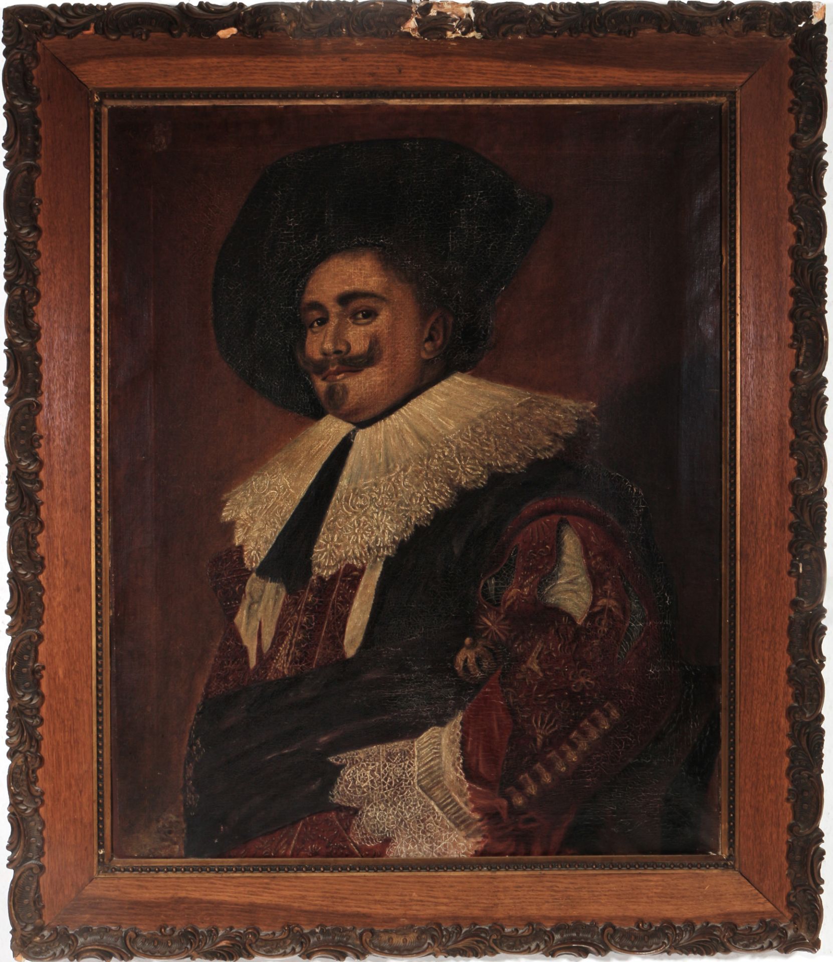 Unbekannter Maler, Der lachende Kavalier nach Frans I Hals, the Laughing Cavalier, - Bild 2 aus 3