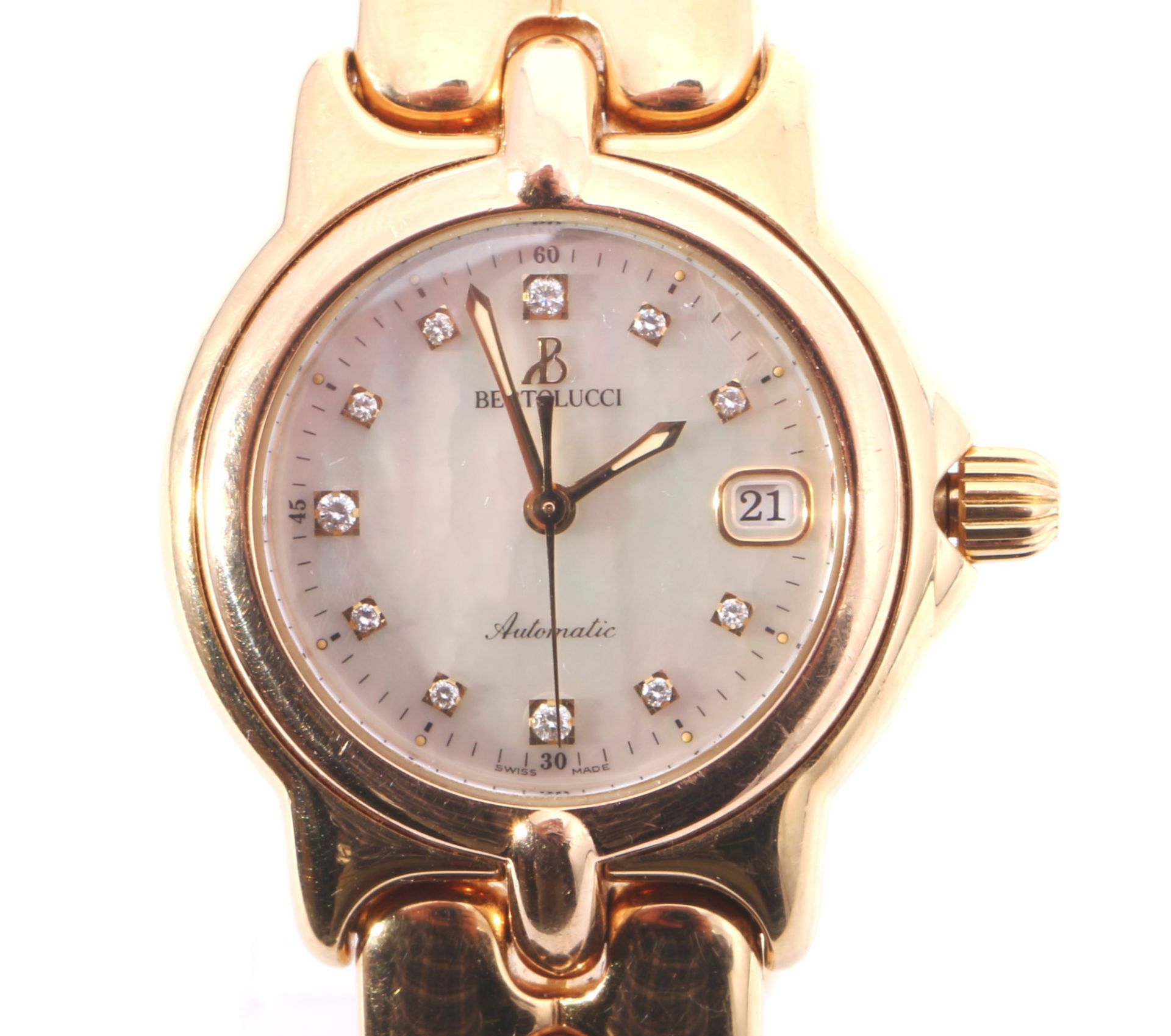 Bertolucci Pulchra 750 Gold Damen Armbanduhr mit Diamanten, 18K women's wrist watch with diamonds, - Image 2 of 9