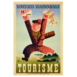 Advertising Poster Loterie Nationale Art Deco Tourism Derouet Lesacq