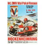 Sport Poster Hockenheimring Int DMV Mai Pokal Rennen Motor Race