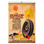 Advertising Poster Dunlop Cord Balloon Tyres Fairy