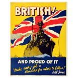 Propaganda Poster Bill Jones British And Proud Of It Motivation