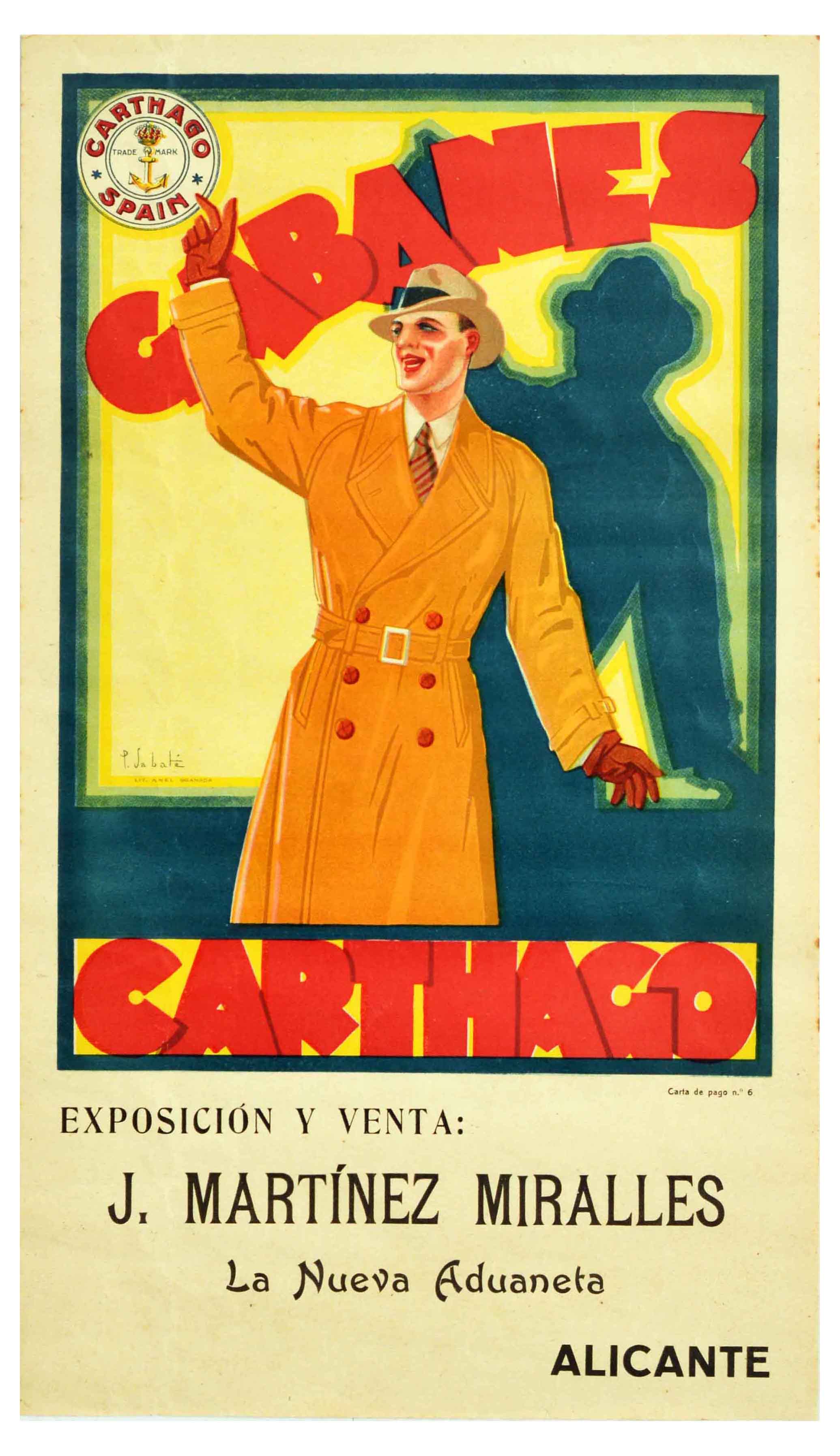 Advertising Poster Gabanes Carthago Mens Hats