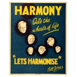 Propaganda Poster Bill Jones Harmony Mechanic Gear Motivation