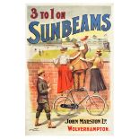 Advertising Poster Sunbeams Bicycle Chain Art Nouveau John Marston Cycling Bike