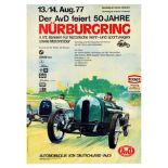 Sport Poster Nurburgring Classic Car Race Anniversary Automobile Club