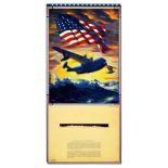Propaganda Poster Victory Wings US Navy WWII Mars Bomber Flying Boat Airplane