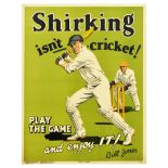 Propaganda Poster Bill Jones Cricket Motivation Sport