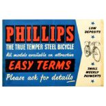 Advertising Poster Phillips True Temper Steel Bicycle Cycling Bike