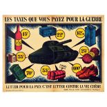 Propaganda Poster War Taxes France French Communist Party Tank