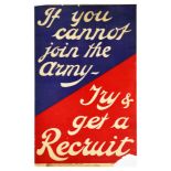 Propaganda Poster Army Recruitment WWI UK Parliamentary Recruiting