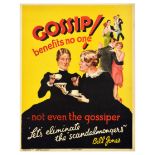 Propaganda Poster Bill Jones Gossip Benefits No One Motivation