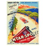 Advertising Poster Antar Sport Monte Carlo Automobile Rally Race