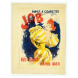 Advertising Poster Job Cigarette Paper Cheret Smoking Tobacco