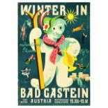 Sport Poster Ski Austria Winter Badgastein Spa Resort