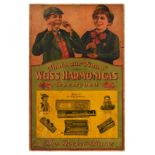 Advertising Poster Weiss Harmonicas Pocket Piano Music