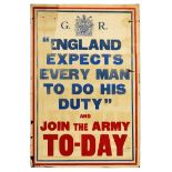 War Poster England Expects Every Man Join Army WWI