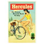 Advertising Poster Hercules Bicycle Birmingham Cycling Bike Pinup