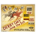 London Underground Poster Herry Perry Derby Day Horse Racing
