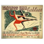 London Underground Poster Walter Goetz Empress Hall Earls Court Ice Skating