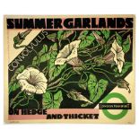 London Underground Poster Walter E Spradbery Summer Garlands on Hedge and Thicket