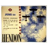 London Underground Poster Middleton RAF Pageant Aircraft Display