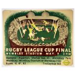 London Underground Poster Gill Lancaster Rugby League Cup Final