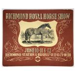 London Underground Poster Richmond Royal Horse Show
