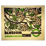 London Underground Poster Walter E Spradbery Crab Apple Blossom Time