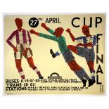 London Underground Poster Herry Perry Football Cup Final Sheffield Wednesday West Bromwich Albion