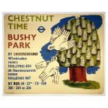 London Underground Poster Betty Swanwick Chestnut Time Bushy Park Doves