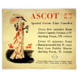 London Underground Poster Walter Goetz Ascot Horse Racing