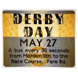 London Underground Poster Barnett Freedman Derby Day Horse Racing
