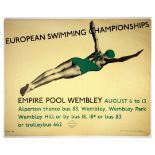 London Underground Poster European Swimming Championships