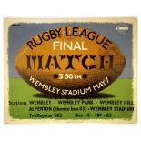 London Underground Poster Rugby League Final Wembley Stadium