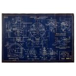 Advertising Poster Blueprint Great Western Railway Locomotive GWH7 Smokebox Superheater and Lubricat