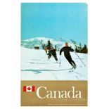 Sport Poster Ski Canada Skiers Ottawa Mountain Winter Sport
