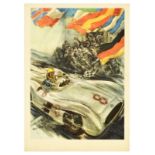 Sport Poster Mercedes Benz 1954 1955 Formula One Grand Prix Car Racing Victory