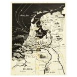 Advertising Poster Radio Nederland Map Holland