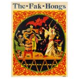 Advertising Poster The Fak Hongs Magician Beheaded Trick Rabbit Snake