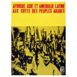 Propaganda Poster Arab Solidarity Africa Asia Latin America OSPAAAL Cuba