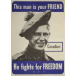 War Poster This Man is Your Friend Canadian