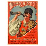 Advertising Poster Hungary Budapest Magyarok Bejovetele Feszty Panorama