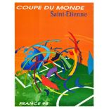 Sport Poster Football World Cup FIFA France 98 Coupe De Monde Saint Etienne