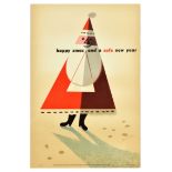 Propaganda Poster Santa Claus ROSPA Midcentury Modern Road Safety Manfred Reiss