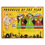 Propaganda Poster India Irrigation Power Progress of the Plan