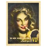 Propaganda Poster Venereal Disease Look VD STD WWII